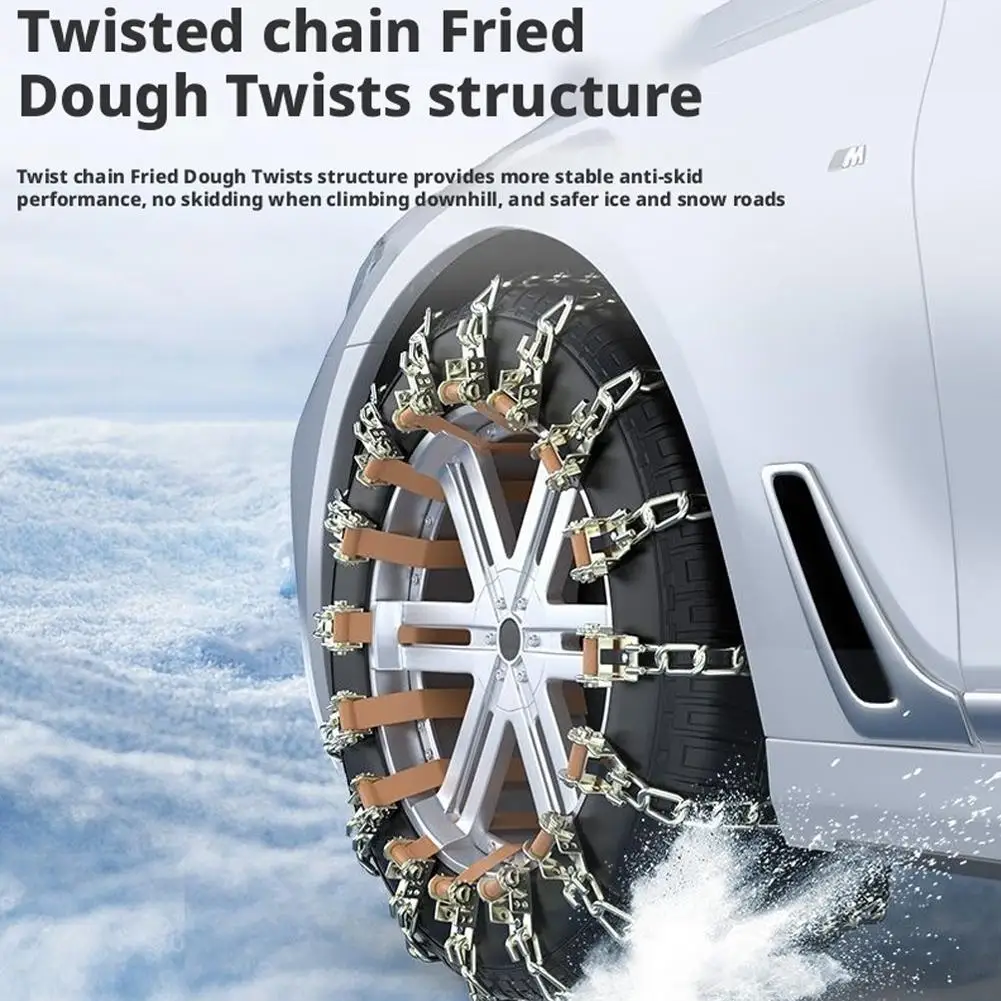 Car Winter Snow Chains Iron Snow Chains Anti-skid Chains Anti-skid Strong Tire Chains Truck SUV 1t Winter Outdoor Emergency Tool