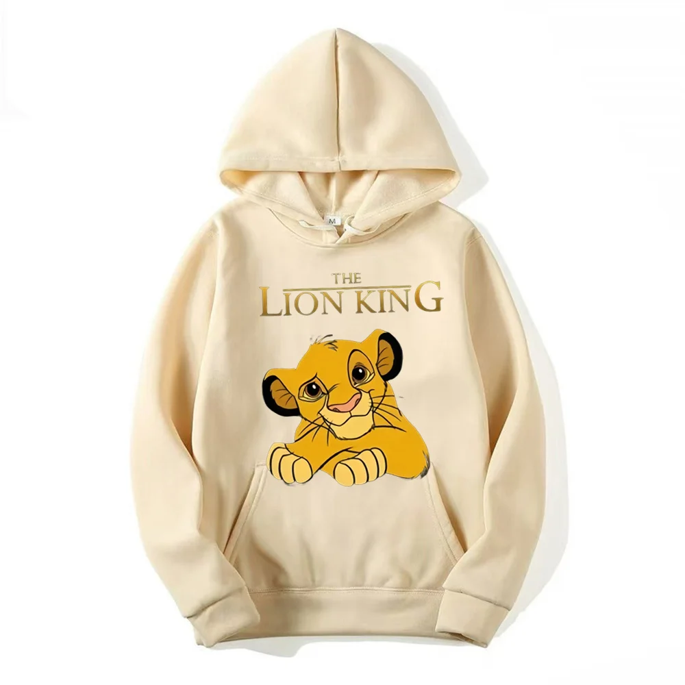 2024 New Disney The Lion King Women\'s Hoodies Tops Cartoon Fashion Sweatshirt Female Kawaii Clothes Autumn Streetwear Pullover