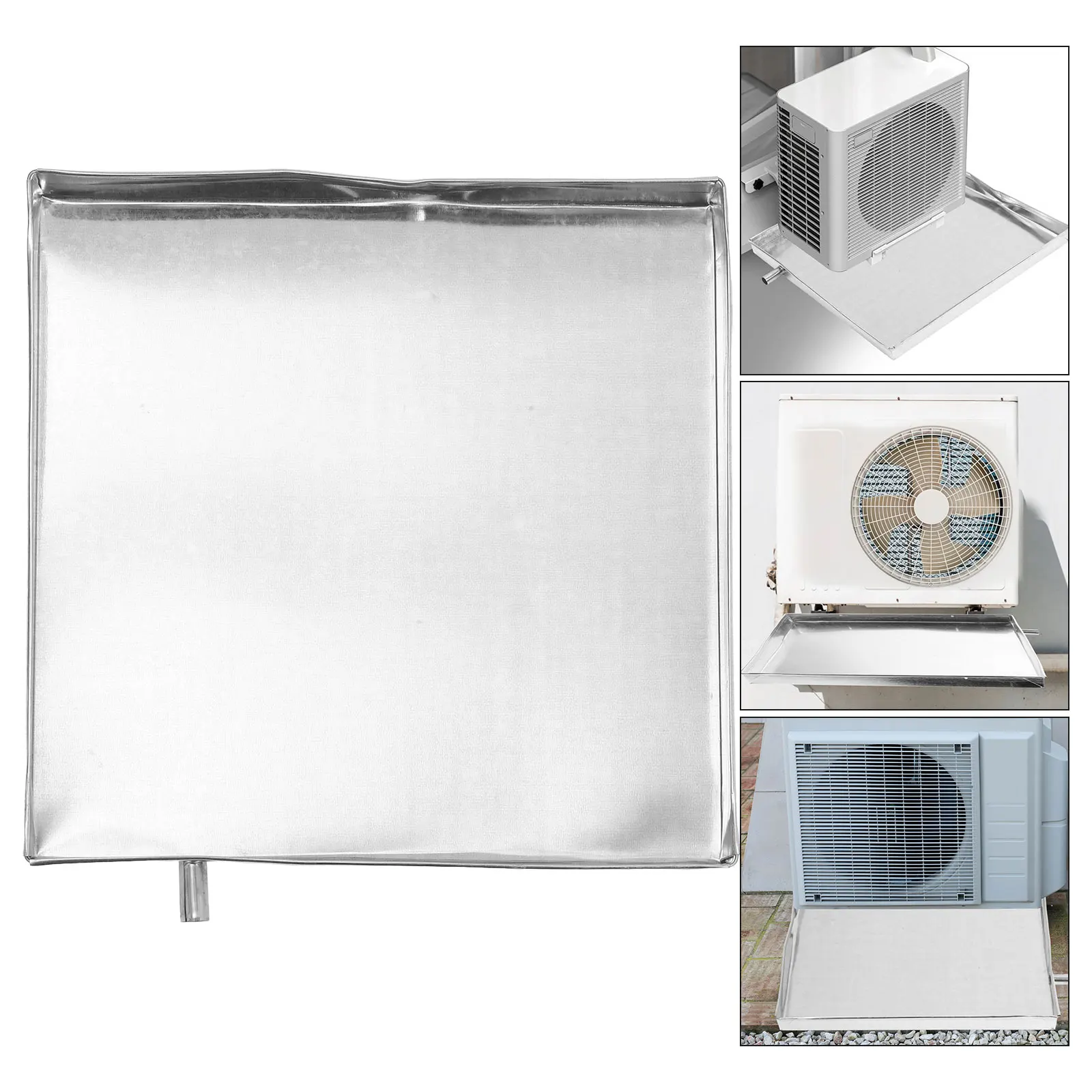 

Air Conditioner Drain Pan Water Tray Stainless Steel Drip Holder For Ac Unit Floor Protection Portable Outdoor