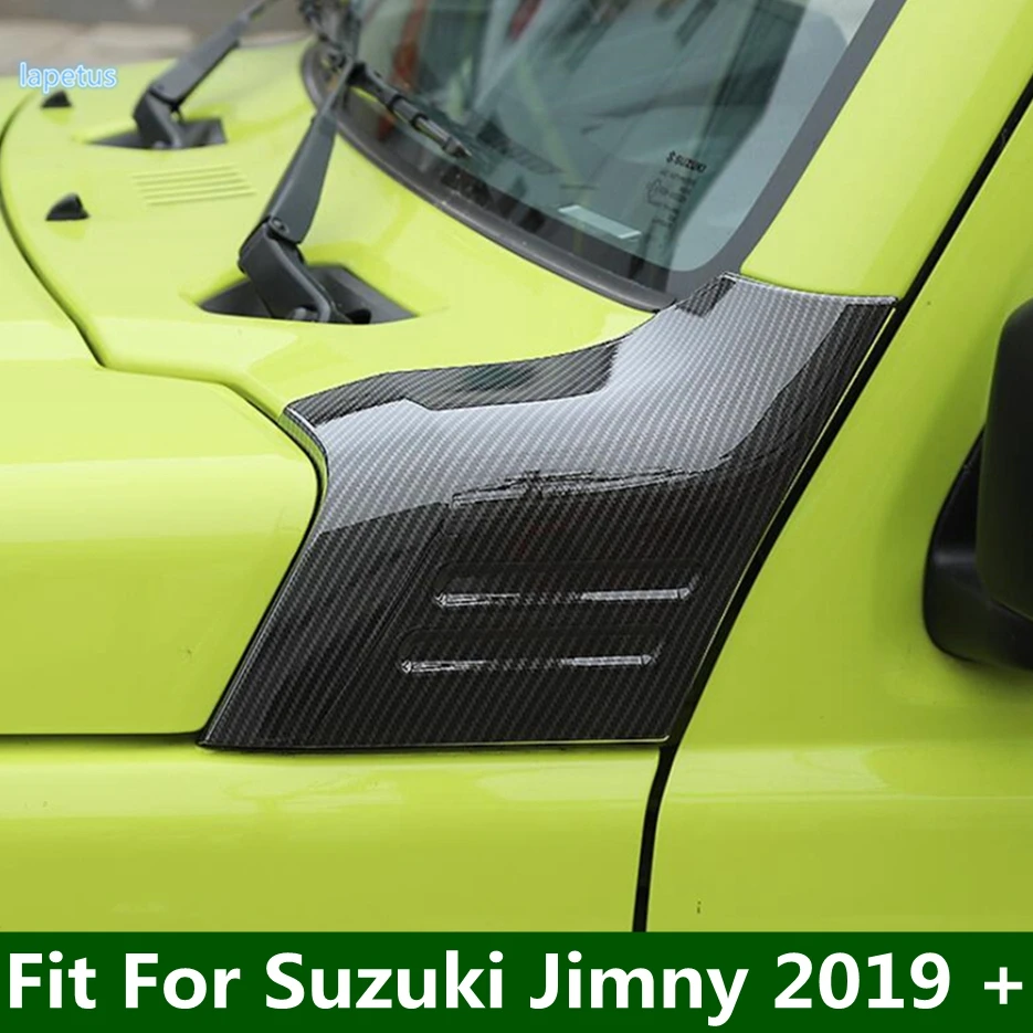 

Front Engine Hood Wrap Angle Corner Protection Panel Cover Trim For Suzuki Jimny 2019 - 2023 Red / Carbon Fiber Look Accessories