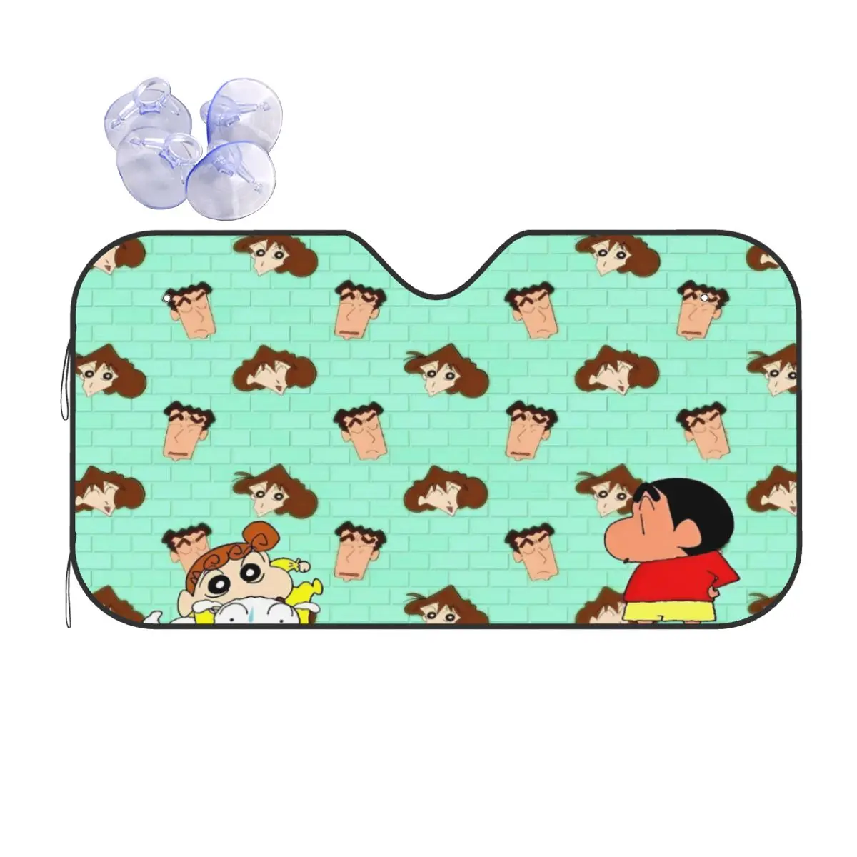 S-Shinchan Manga Fashion Windshield Sunshade 70x130cm Japanese Cartoon Foils Sun Visor Car-styling