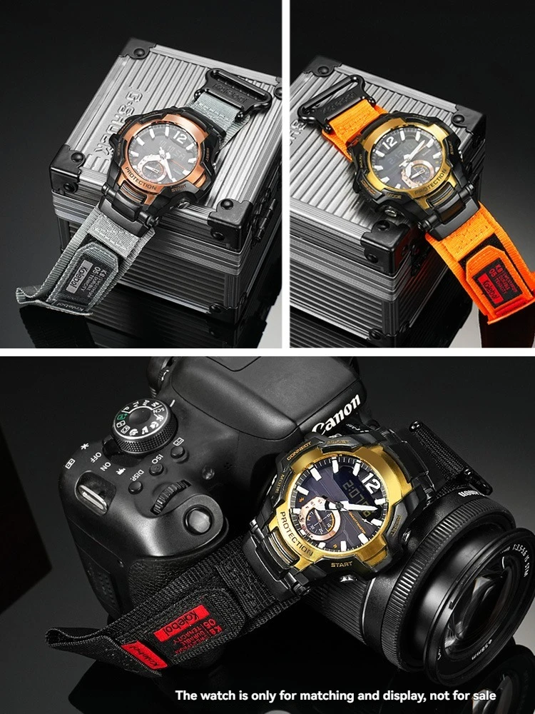 سوار رجالي لسلسلة Casio G-SHOCK من الجيل Airmaster GR-B100/GR-B100-1A2/3/4/ GB ساعة قماش نايلون معدلة مع