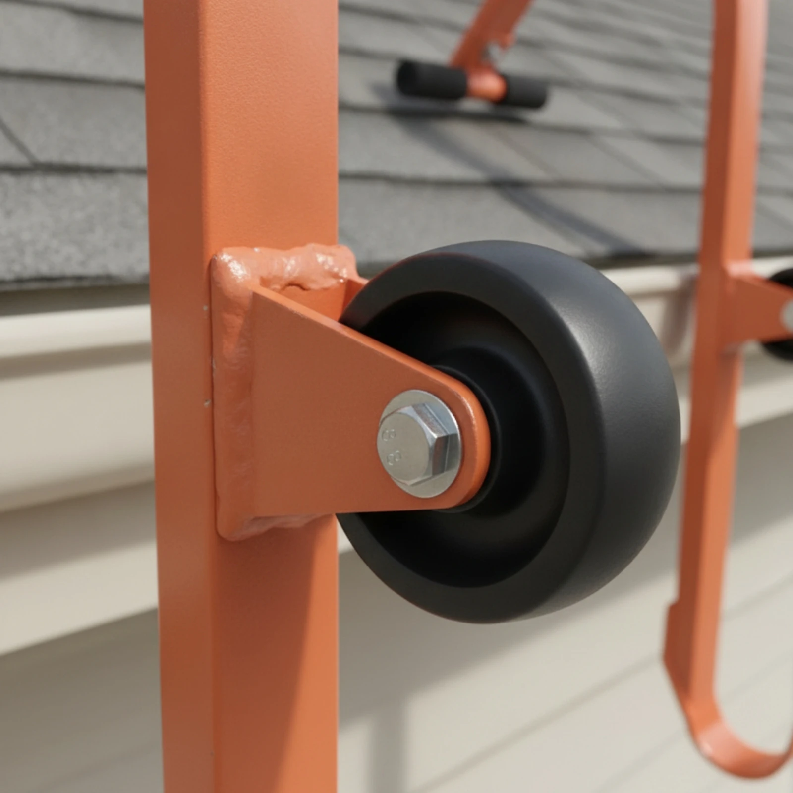 Ladder Hook Stabilizer Steel Construction Stabilizing Rod Ladder Hook Tool Support Adjustable Bracket for Roof Work