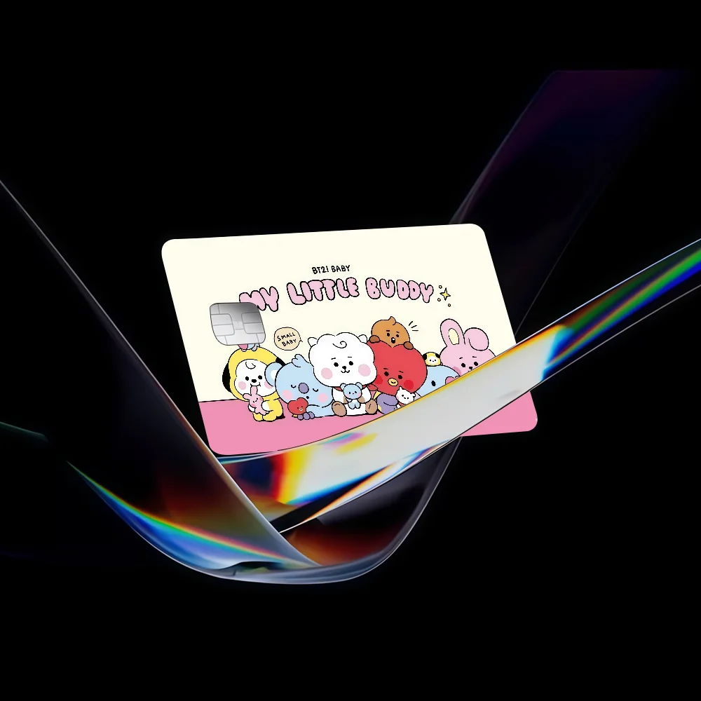 

Cute B-BT two one-21 Stickers Fashion Gold Black Matte PVC Film Skin Sticker Tape for Bank Credit Debit Card
