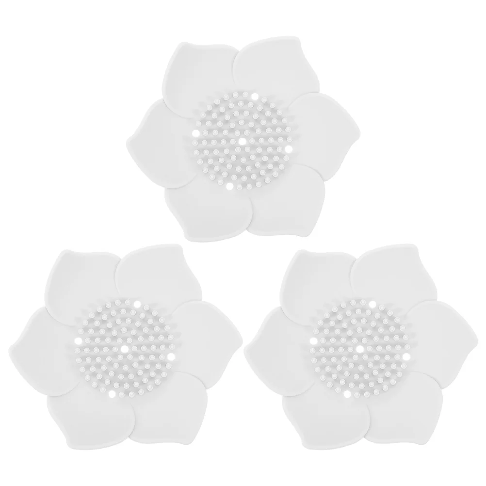 

3Pcs Decorative Soap Dish Silicone Lotus Flower Shape with Drainage Holes for Bathroom Shower Sink Countertop Soap Tray Holder