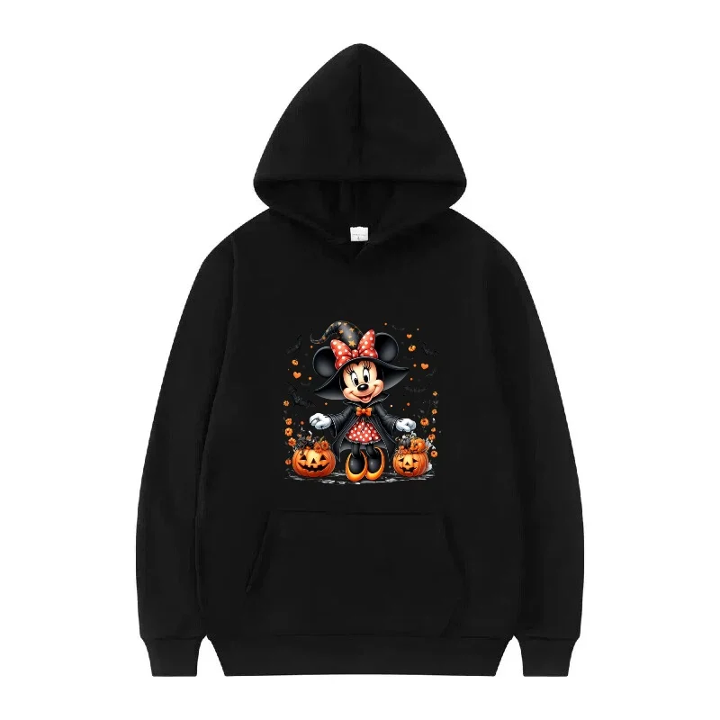 ديزني ميكي ماوس نمط امرأة الصوف فضفاضة الأسود الربيع ملابس علوية غير رسمية البلوفرات السيدات رخيصة هوديس الرجال بلوزات #1