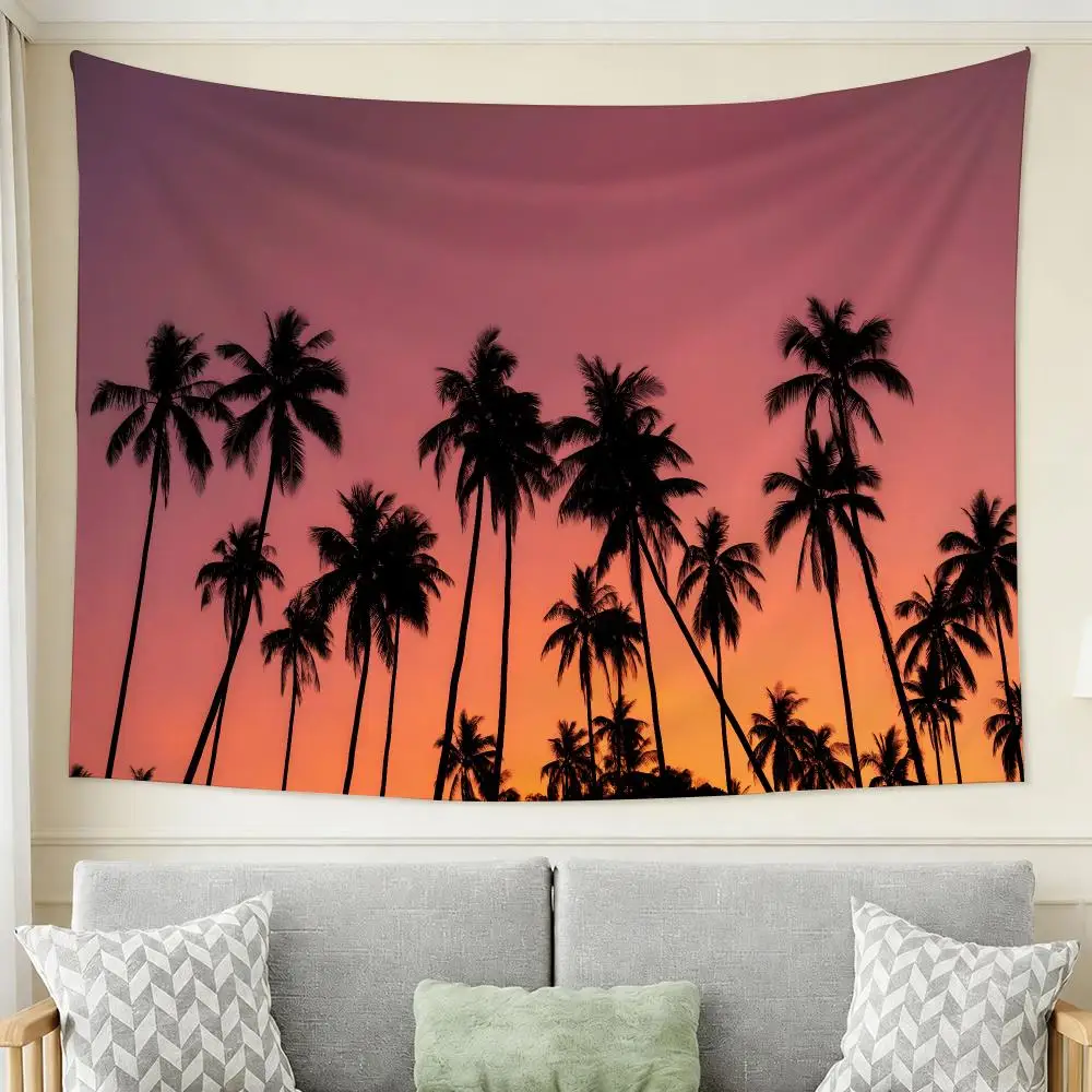 Trend Coconut Tree Tapestry Tapestry Wall Hanging For Bedroom Dorm Living Room Decor Aesthetic