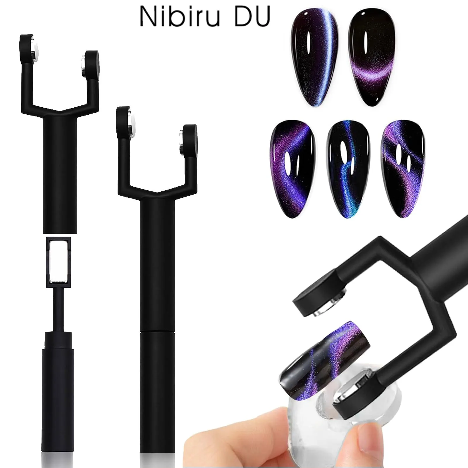 

3 In 1 Double Head Y-Shaped 3D Magnetic Stick Nail Art Strong Force Magnet UV Gel Polish Cat Eye Design Manicure DIY Tool Effect