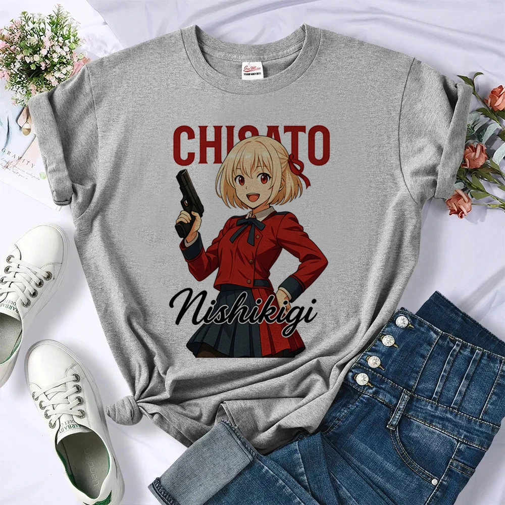 Lycoris Recoil top tees women manga vintage summer graphic japanese tshirt Retro alternative  graphic