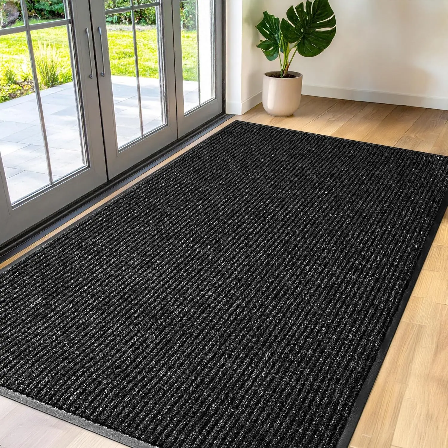 

Front Door Mat Indoor Outdoor Entrance, All-Season Heavy Duty Doormat, Non-Slip Absorbent Entryway Mat Commercial Floor Mat