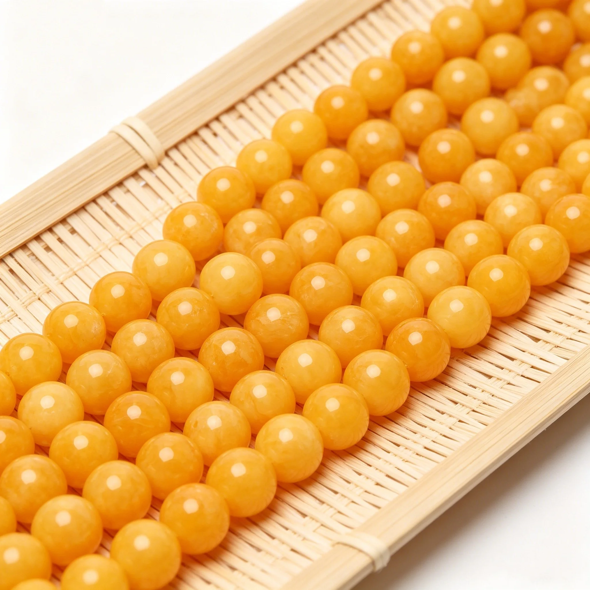Natural Yellow Chalcedony Beads 6-10mm, Loose Space Beads DIY Necklace Bracelet Making Handmade Jewelry Craft Supplies for Women