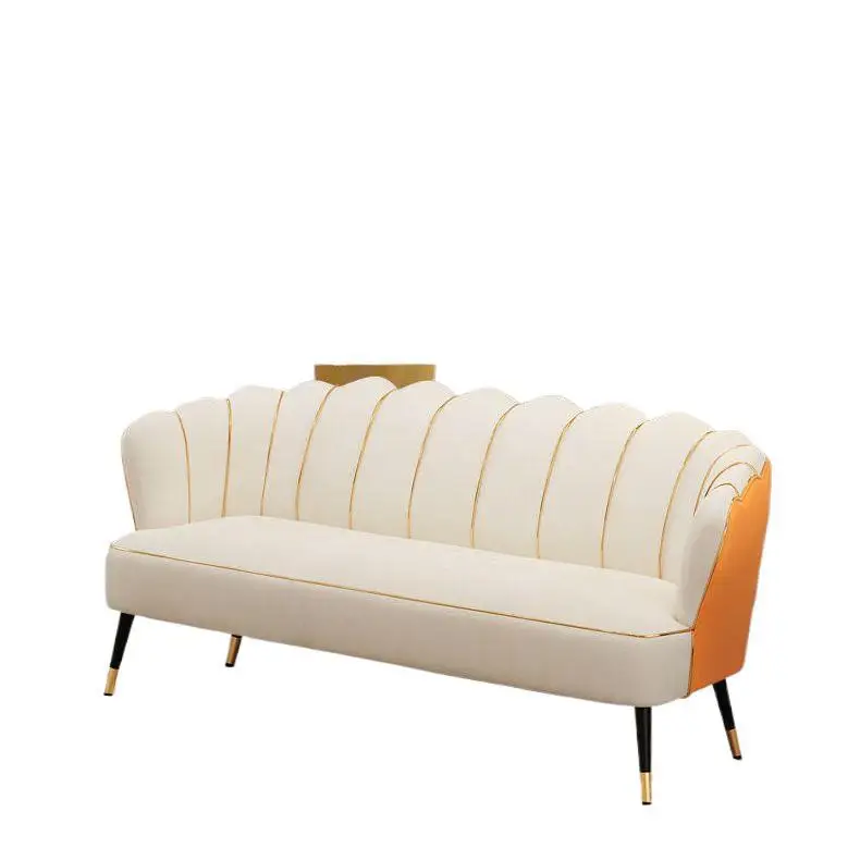 

Internet celebrity light luxury technology cloth lotus sofa small apartment double living room apartment