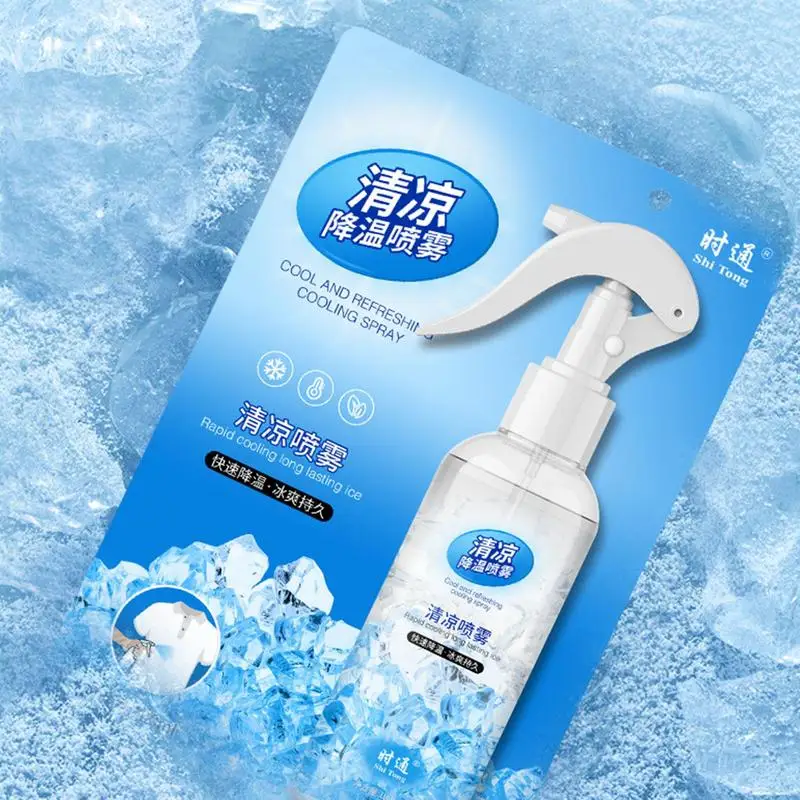 

100ml Cooling Spray For Hot Weather Portable Rapid Cooling Spray For Seat Quick Cooling Agent Clothes Cold Spray For Hot Days