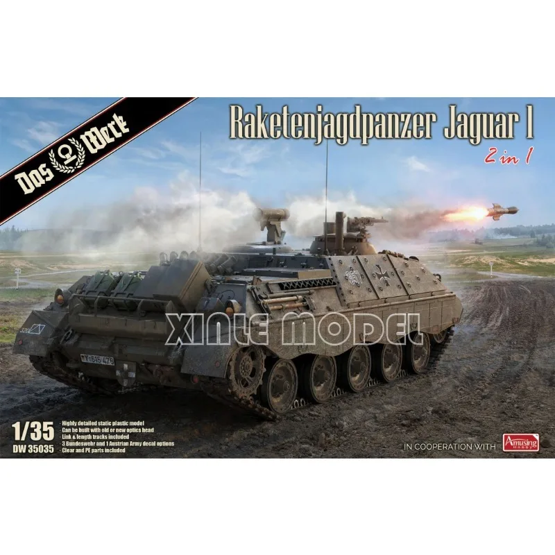 

Das Werk Plastic Assembled Tank Model Kit DW35035 Raketenjagdpanzer Jaguar 1 2in1 1/35