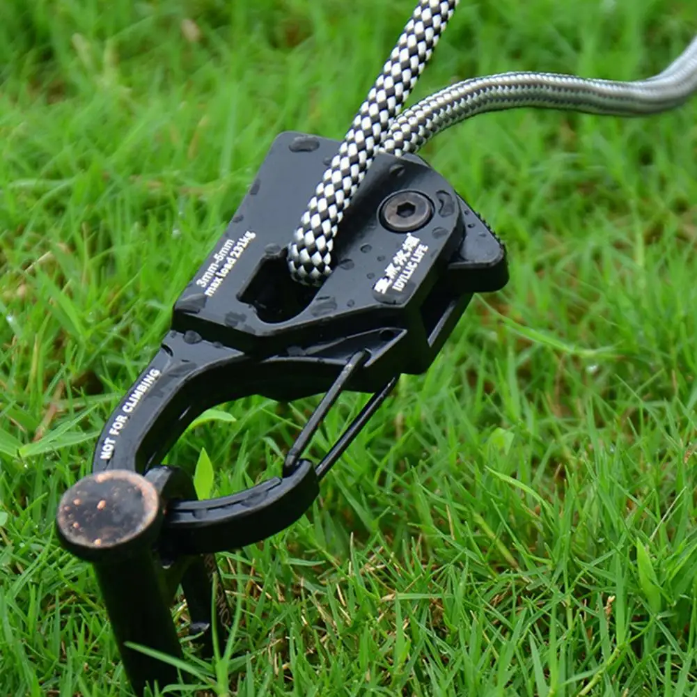 

Rope Tensioner Camping Tent Cord Adjuster Rustproof Strong Load-bearing Lightweight Portable Quick Fix Buckle Cord Tensioner