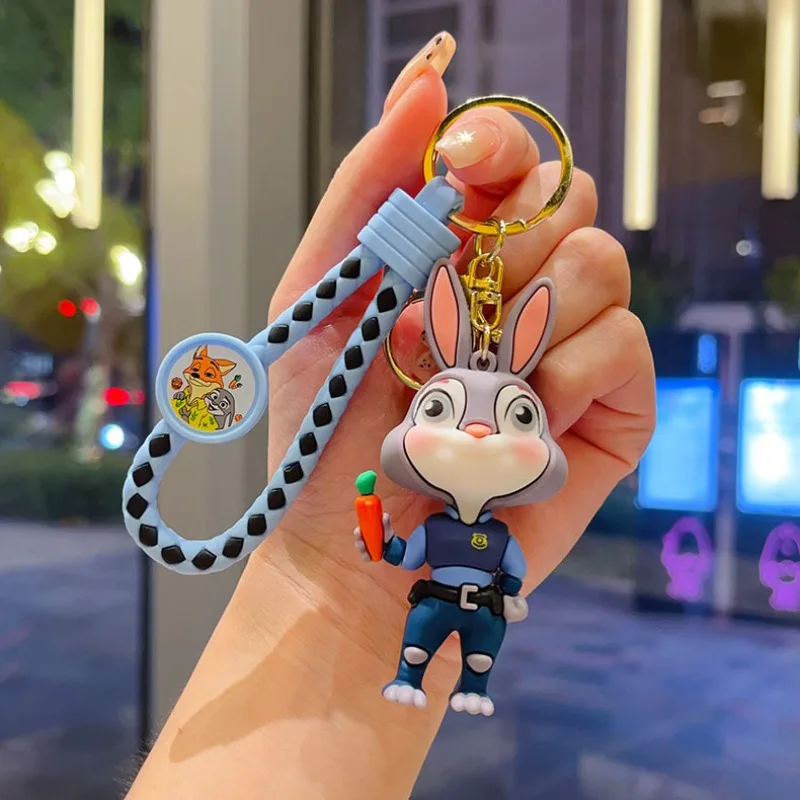 2025 disney zootopia judy nick chaveiro coleção adorável casal acessórios bonito animal figura charme chaveiro