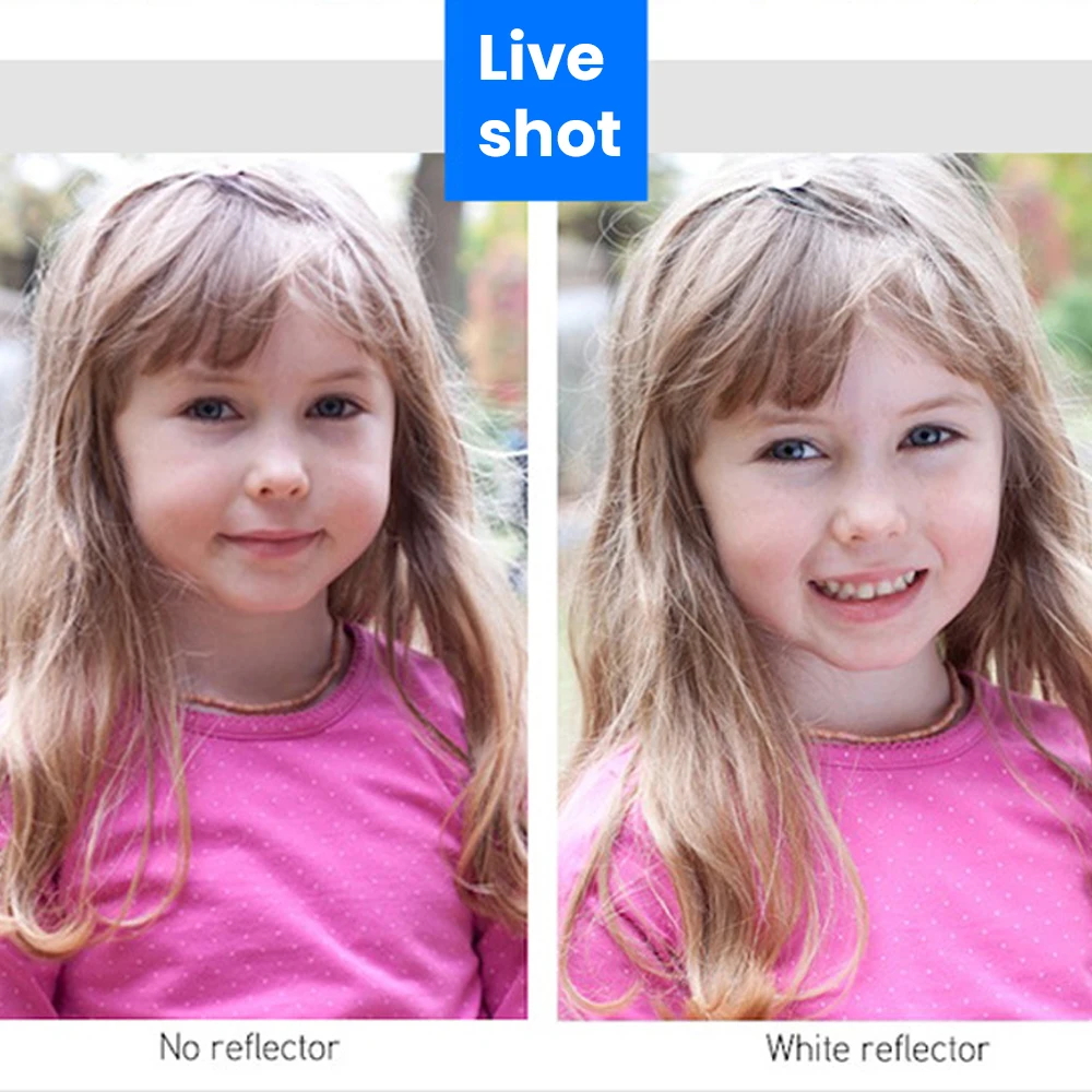 НОВЫЙ отражатель света два в 1, отражатель для фотосъемки, круглый серебристо-белый рассеиватель света, фотопанель для камеры, заполняющий свет