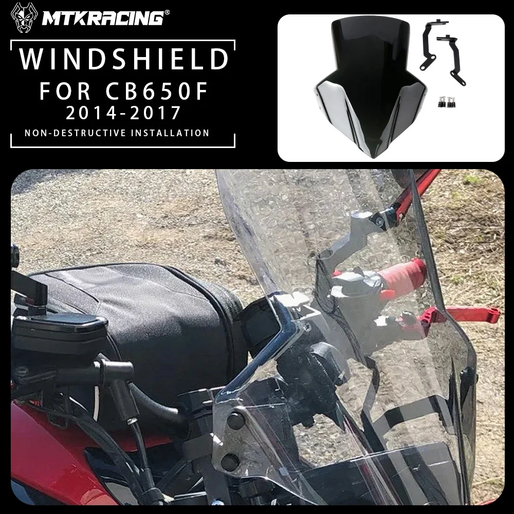 

For HONDA CB650F 2014-2017 Motorcycle Smoke WindScreen Windshield Viser new style Fits Accessories