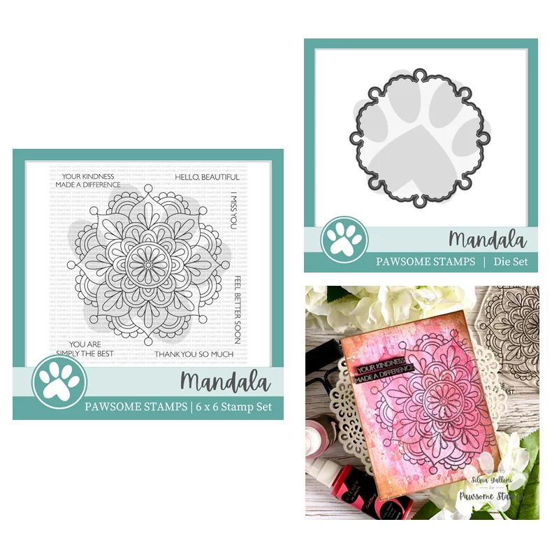 Mandala Flower May 2023. Nowy zestaw przezroczystych stempli do scrapbookingu do tworzenia papieru Metalowe matryce do wycinania Ramki Karty