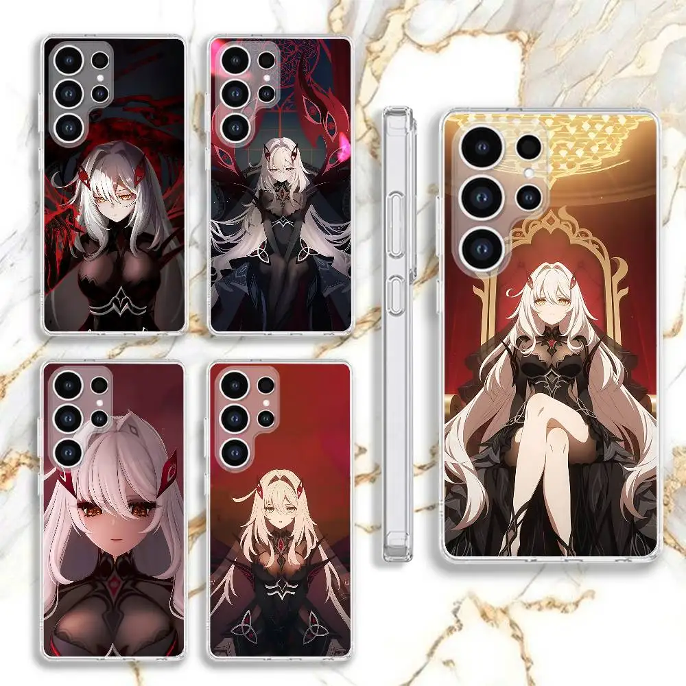 Ronova Genshin Phone Case For Samsung Galaxy S24 S22 S25 S23 S21 S10 S9 Ultra Plus 5G Clear Cover