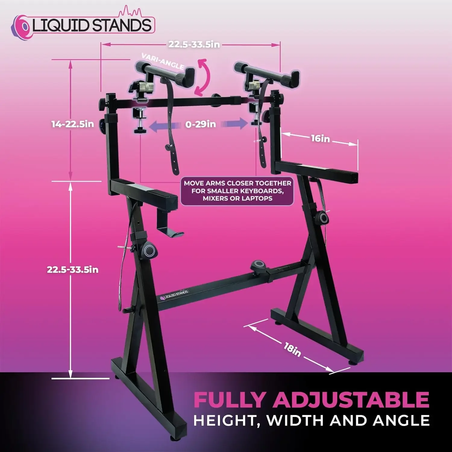 Stands Dual Piano Keyboard Stand with 2nd Tier - Z Style Adjustable and Portable 2 Tier Heavy Duty Music Stand for Synths