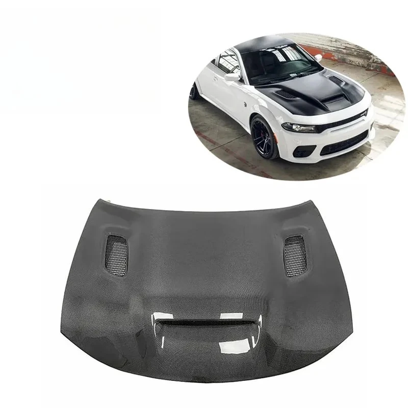 

Redeye Style Lightweight Carbon Fiber Hot Seel Engine Hood Bonnet Fit For Dodge Charger 2015 Up