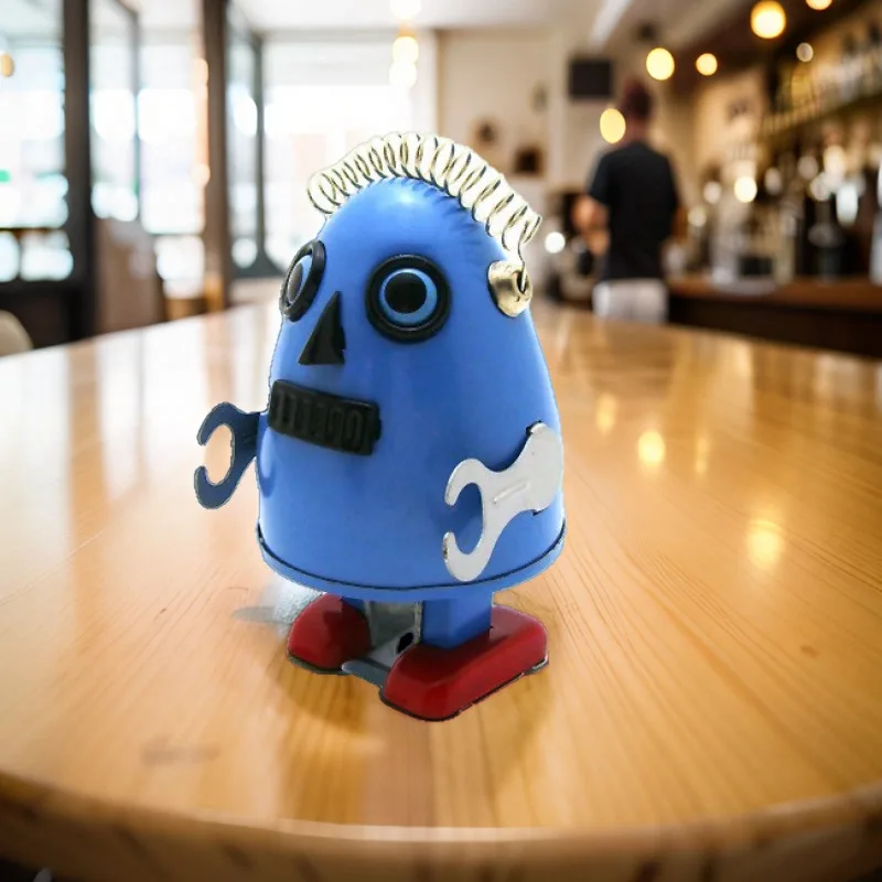 

MS649 Яйцо-робот для взрослых, коллекция ретро-игрушек, креативный подарок, персонализированный орнамент, жестяная игрушка