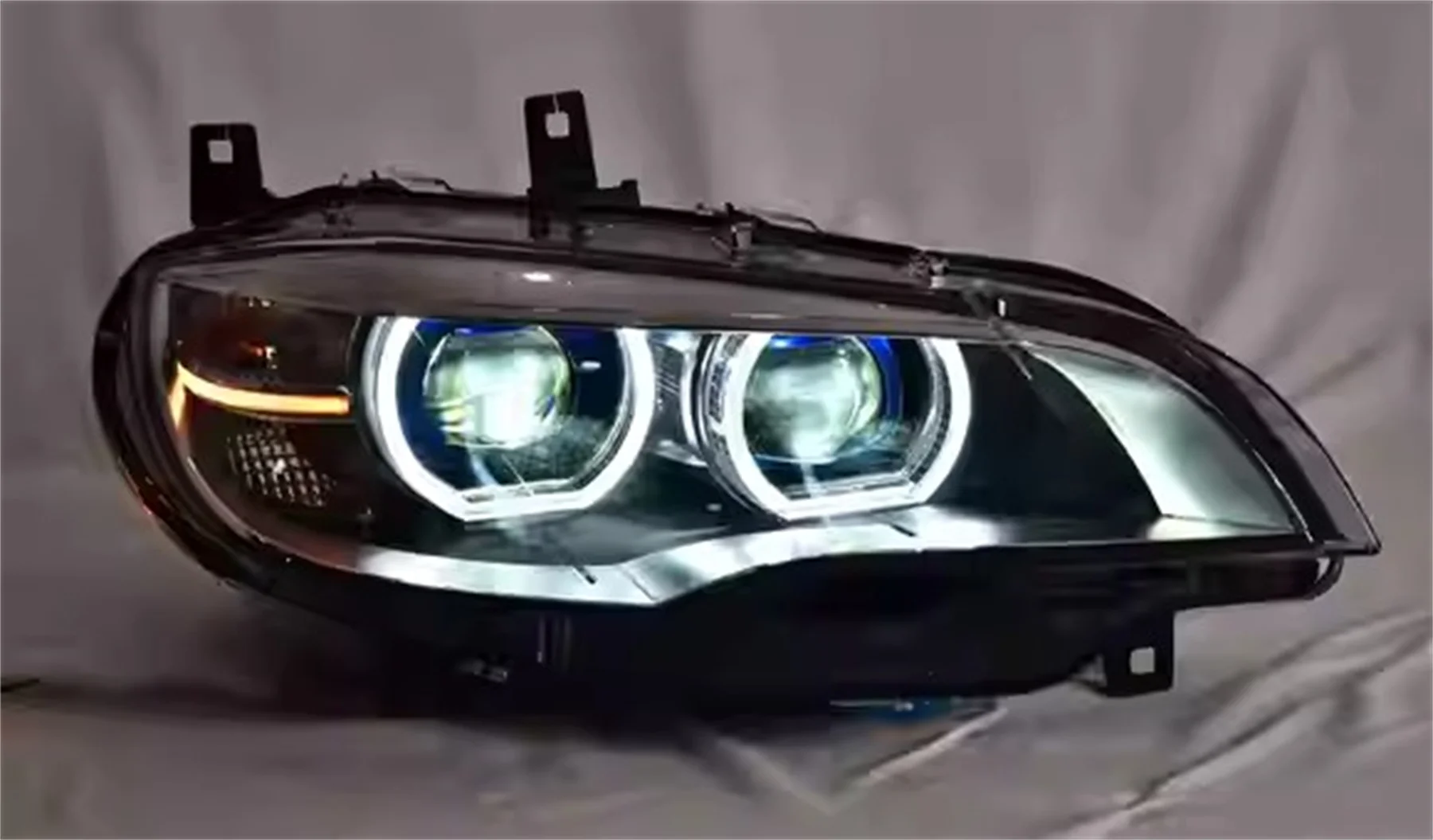 Front Headlight Headlamp Angel Eyes for BMW X6 E71 08-14  Low High Beam Turn Signal