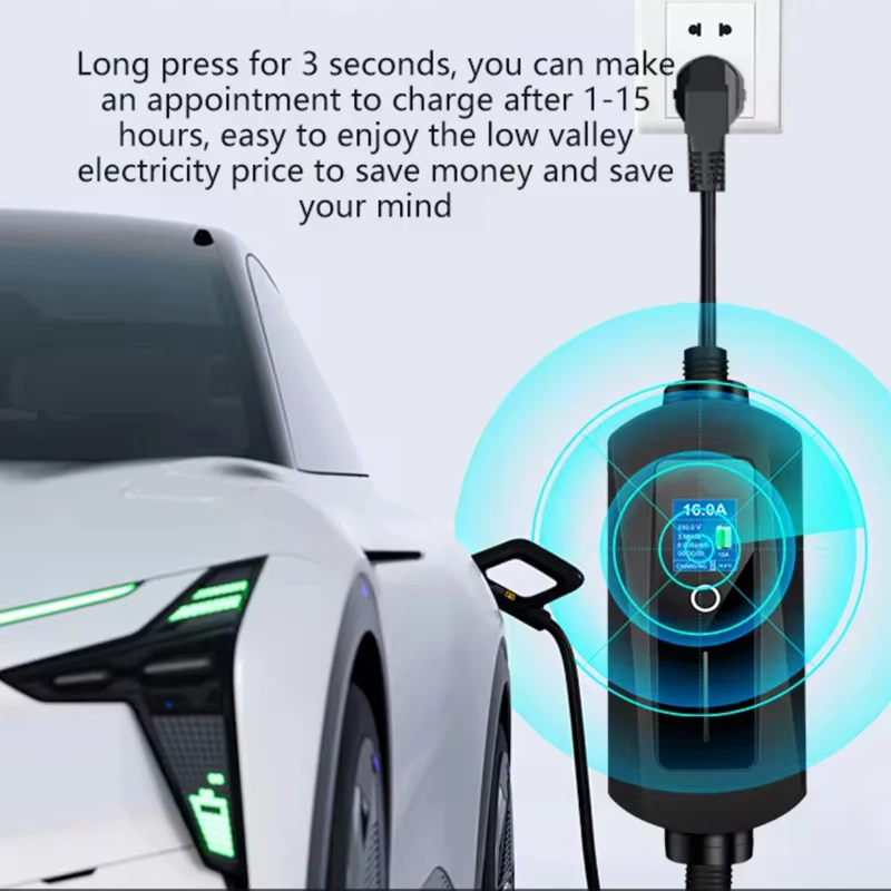 سيارة كهربائية Ev تهمة شاحن سيارات كهربائية محمول OEM 3.5kw 7kw 11kw 16A شاحن محمول للسيارات الكهربائية