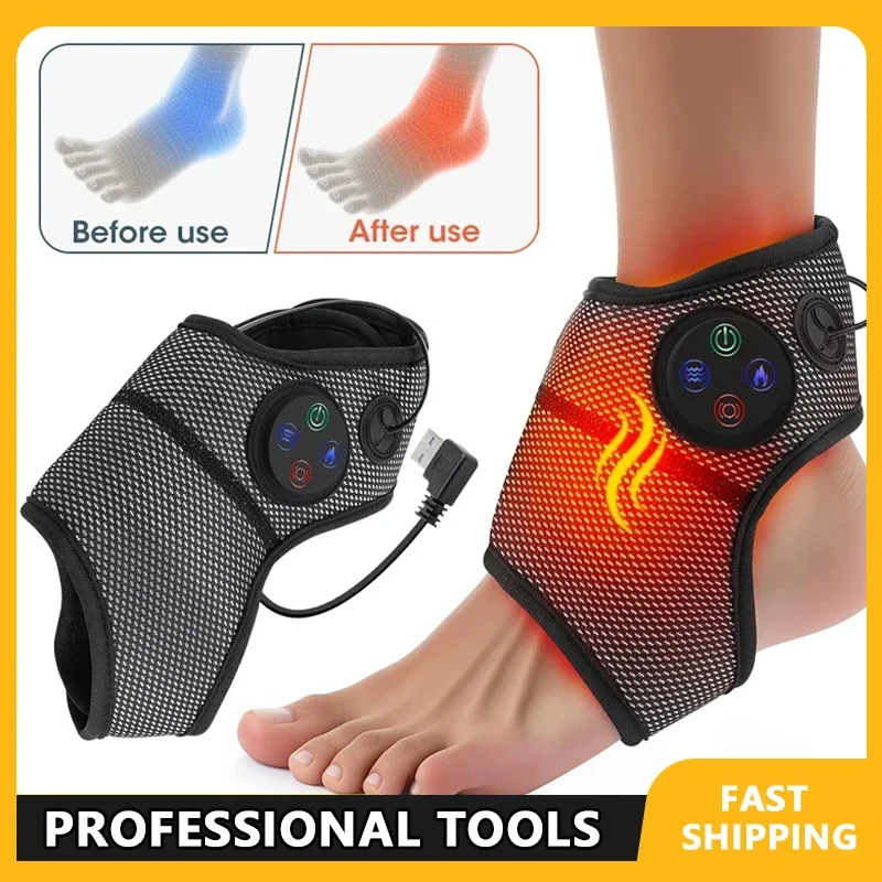 

Electric Ankle Foot Massager with Vibration And Hot Compress Smart Air Pressure Multifunctional Brace for Relaxation And Support