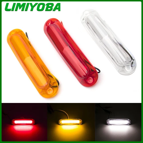10 Uds 12V 24V luces LED de posición lateral 6 luces LED para remolque camión ámbar blanco rojo lámpara indicadora accesorios para automóviles luz