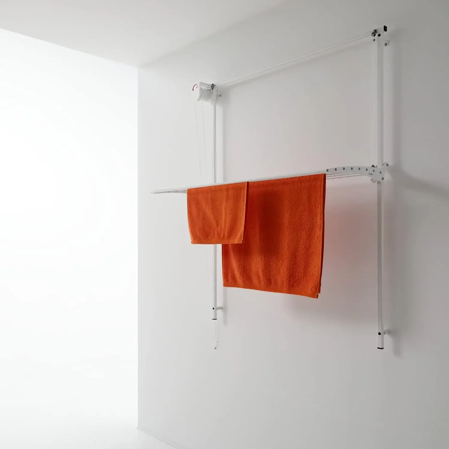 Wall Mounted Clothes Drying Rack, Pulley Clothes Airer Wall, Vertical Drop Down Laundry Drying Rack