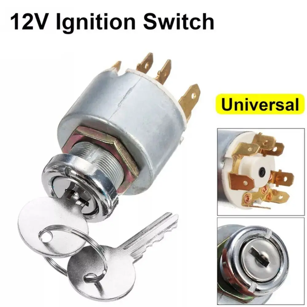 

Новый универсальный переключатель зажигания 12 В, водонепроницаемый с/2 ключом, переключатель зажигания и стартера, автомобильный металлический модифицированный переключатель зажигания, лодка, трактор