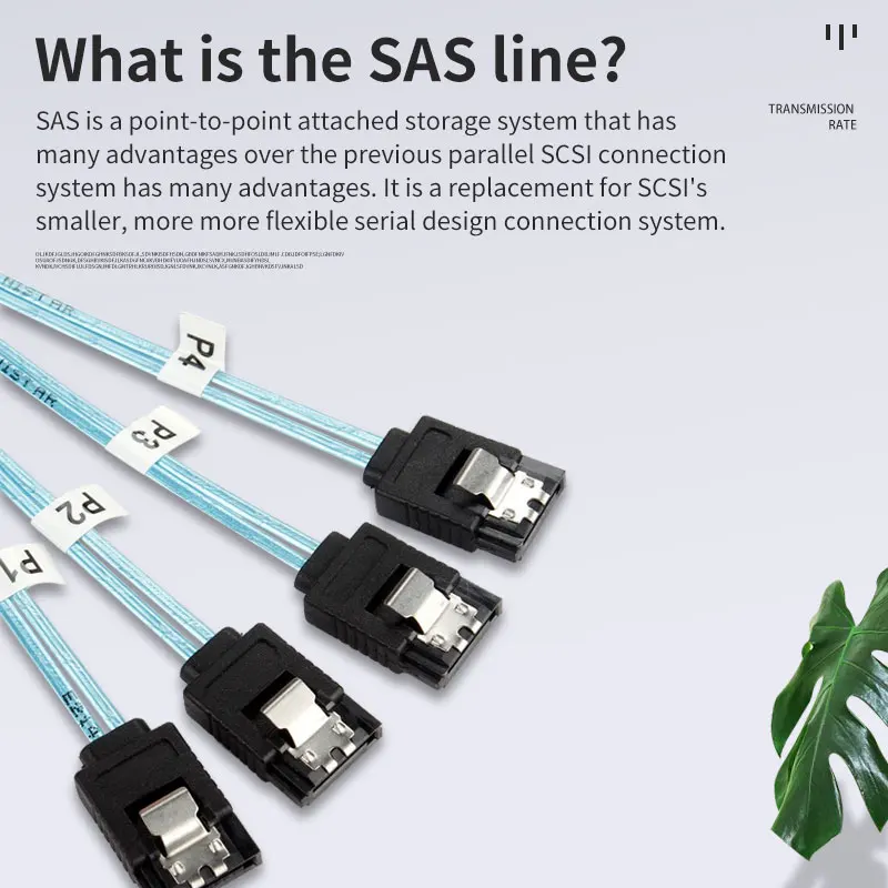 SAS SATA Cabo Mini-SAS SFF-8087 To 4 SATA Cabo Mini SAS 4i SFF8087 36P Para 4 SATA 7P Cabo 12Gbps 50cm Dados do disco rígido