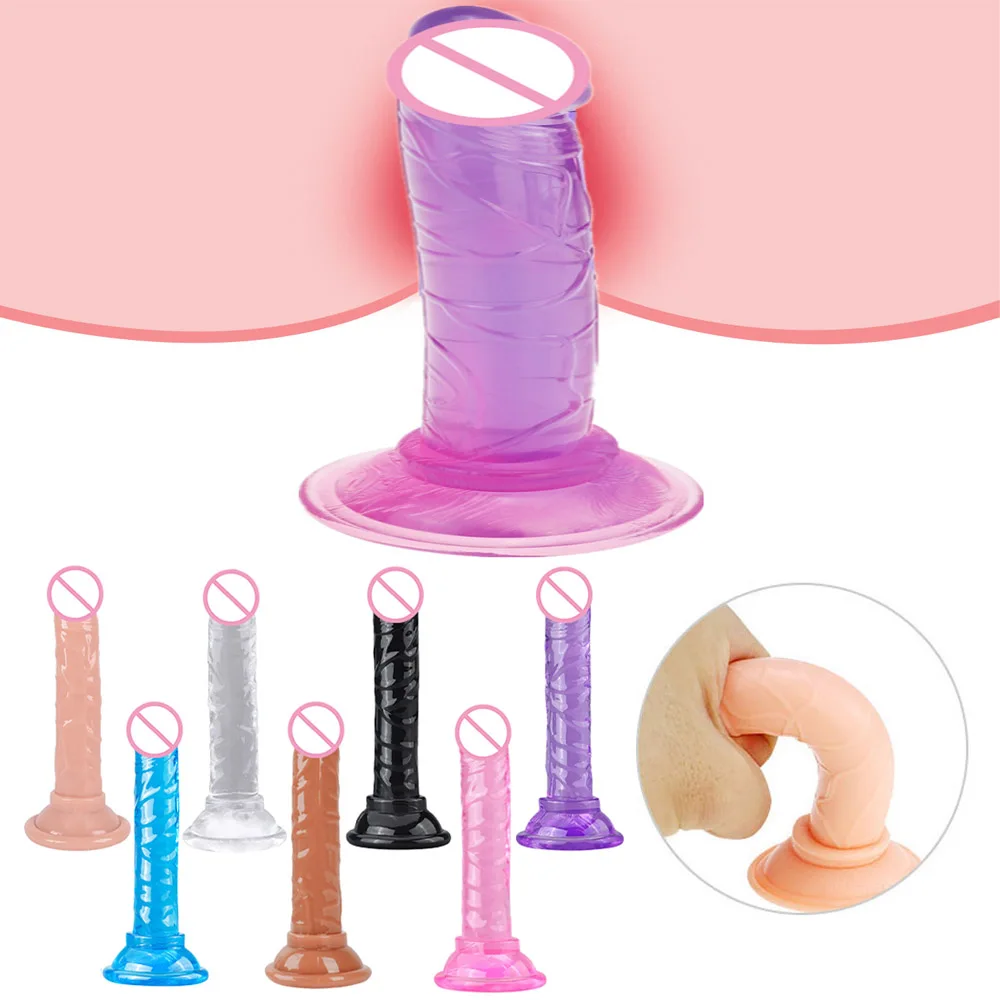 Realistic Dildo Skin Feeling Sex Toys For Women Mini Penis With Suction Cup Female Masturbator Vibrator  Anal Sex Product