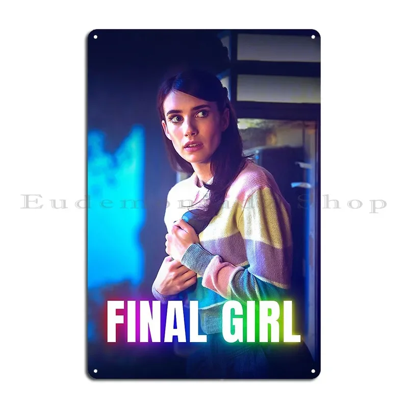 إيما روبرتس ملصق فتاة نهائية ملصق لوحة معدنية ملصق لوحات مطبوعة تصميم المرآب صدئ تين تسجيل ملصق #2