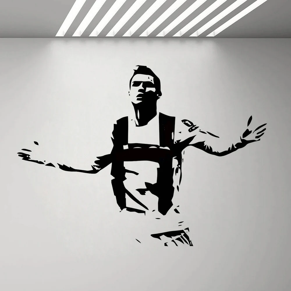 Football Player Wall Decal Football Sport Athlete Wall Sticker Children's Bedroom Decor Desgin Vinyl Removable Sticker S668
