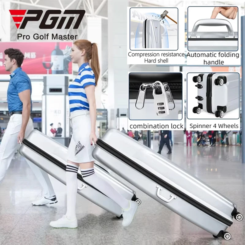 PGM Golf Bags, Men's and Women's Airline Bags, Hard Shell, Airline Check-in Bags, with Wheelie, Travel Bag Protectors