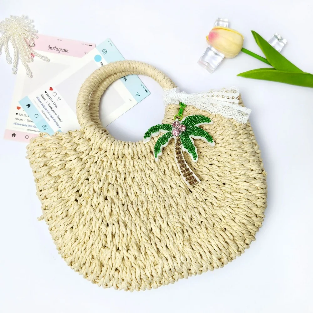 Marine Life Sequin Beaded Patch Keychain Rhinestone Jellyfish Turtle Clothing Applique Patches Keyring Bag Pendant Accessories