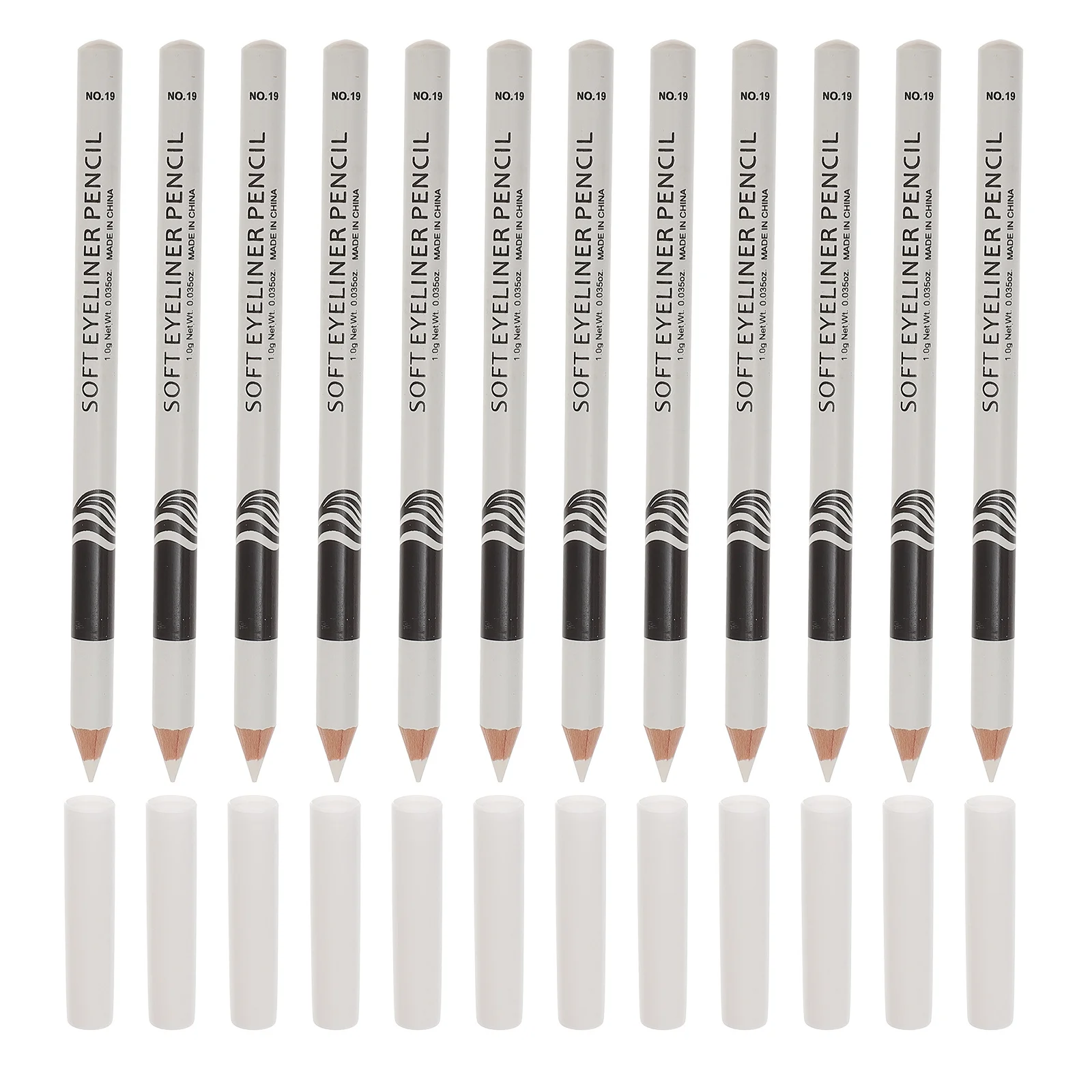 12 Stuks Multifunctionele Witte Eyeliner Pennen Hoogwaardige Make-Up Potloden Voor Ogen En Gezicht Benadrukken Draagbare Reizen-vriendelijke
