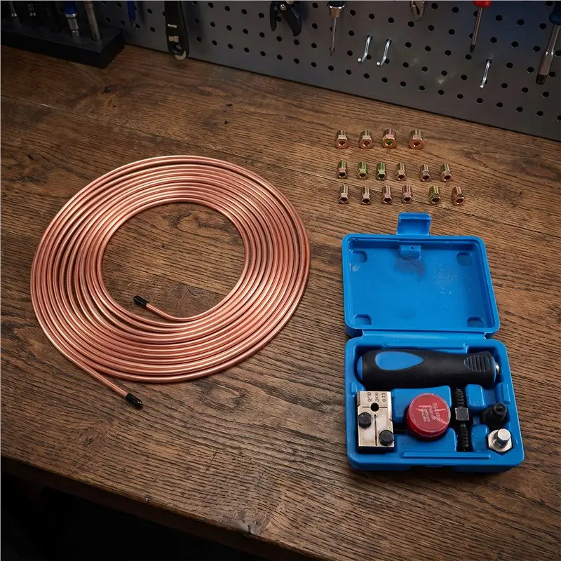 ABFS Professional Hand Held Brake Pipe Flaring Tool SAE Car Double Flare Kit 3/16