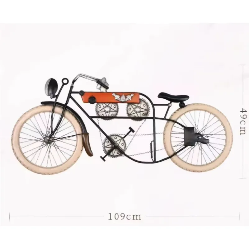 109x49cm Creative Room Bicycle Decorations Wrought Iron Wall Hangings Retro Industrial Wall Hangings