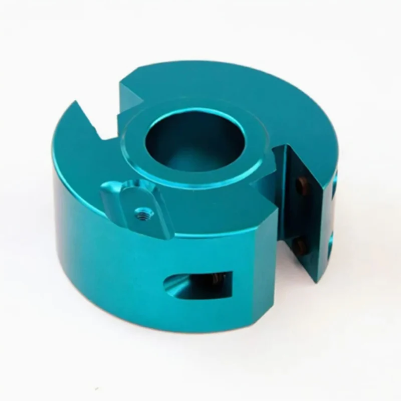 

Custom CNC machined blue anodized aluminum alloy precision mechanical coupling shell mechanical cavity parts