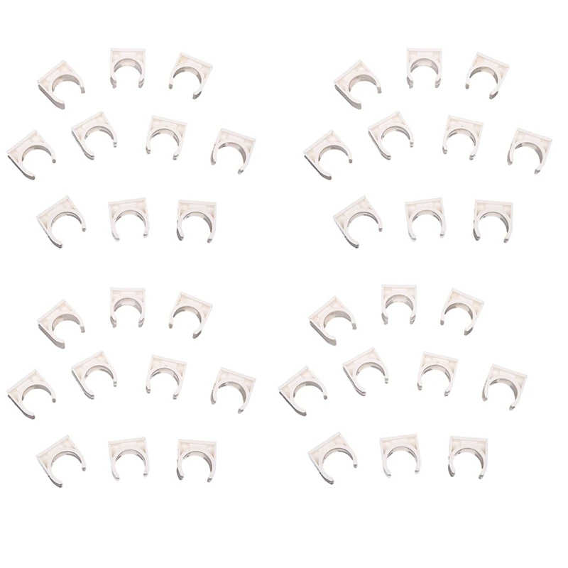 

40 Pcs 20Mm Diameter White PVC Water Supply Pipe Clamps Clips Fittings