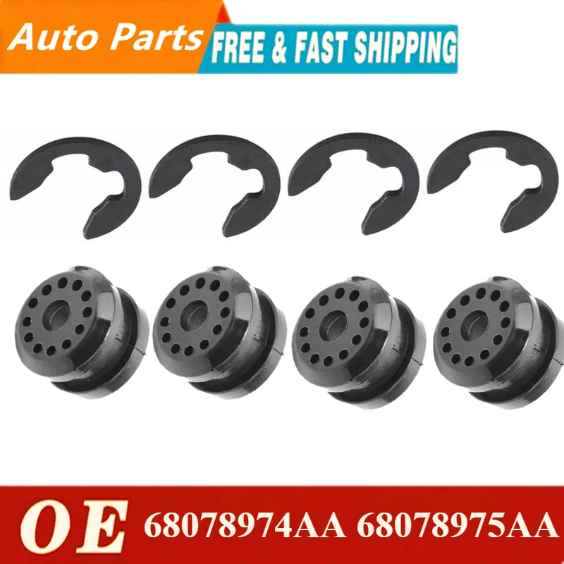 

4PCS Grommet 68078974AA 68078975AA Fit For Dodge Ram 1500 2500 4x4 Transfer Case Shifter Linkage Control Lever Bushing 2002-10