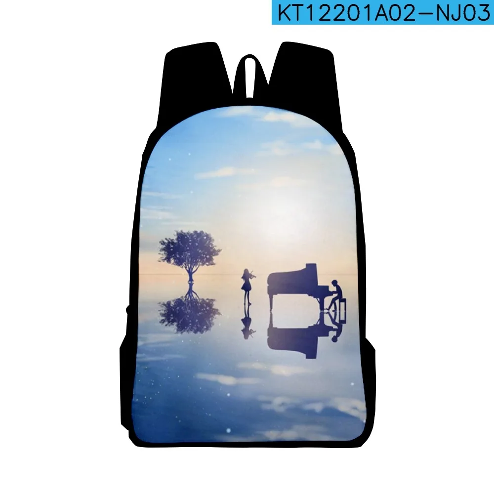 

Harajuku Youthful Your lie in April Student School Bags Notebook Backpacks 3D Printed Oxford Waterproof Boys/Girls Travel Bags