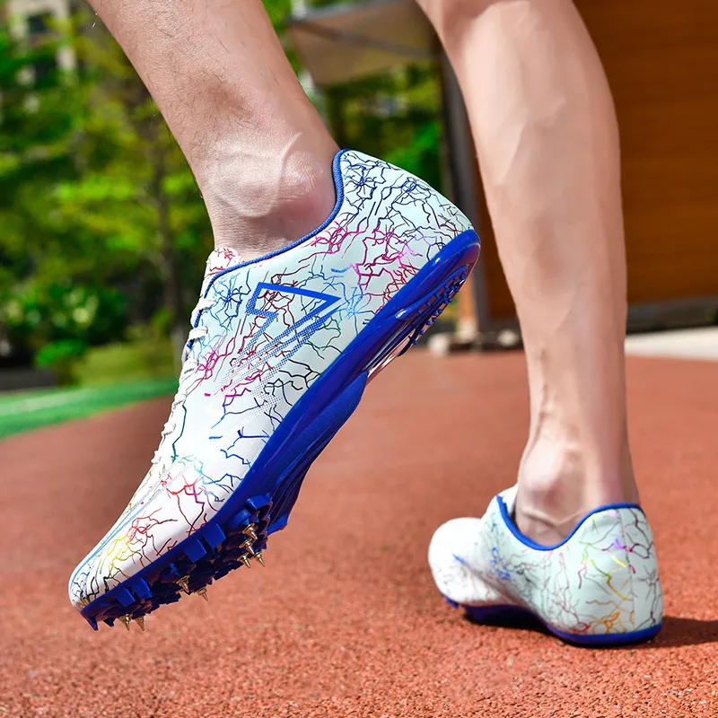 Hot Sale Fashion Spikes Running Shoes for Men Women Breathable Professional Track Shoes Man Trainers Race Athletics Sneaker Men