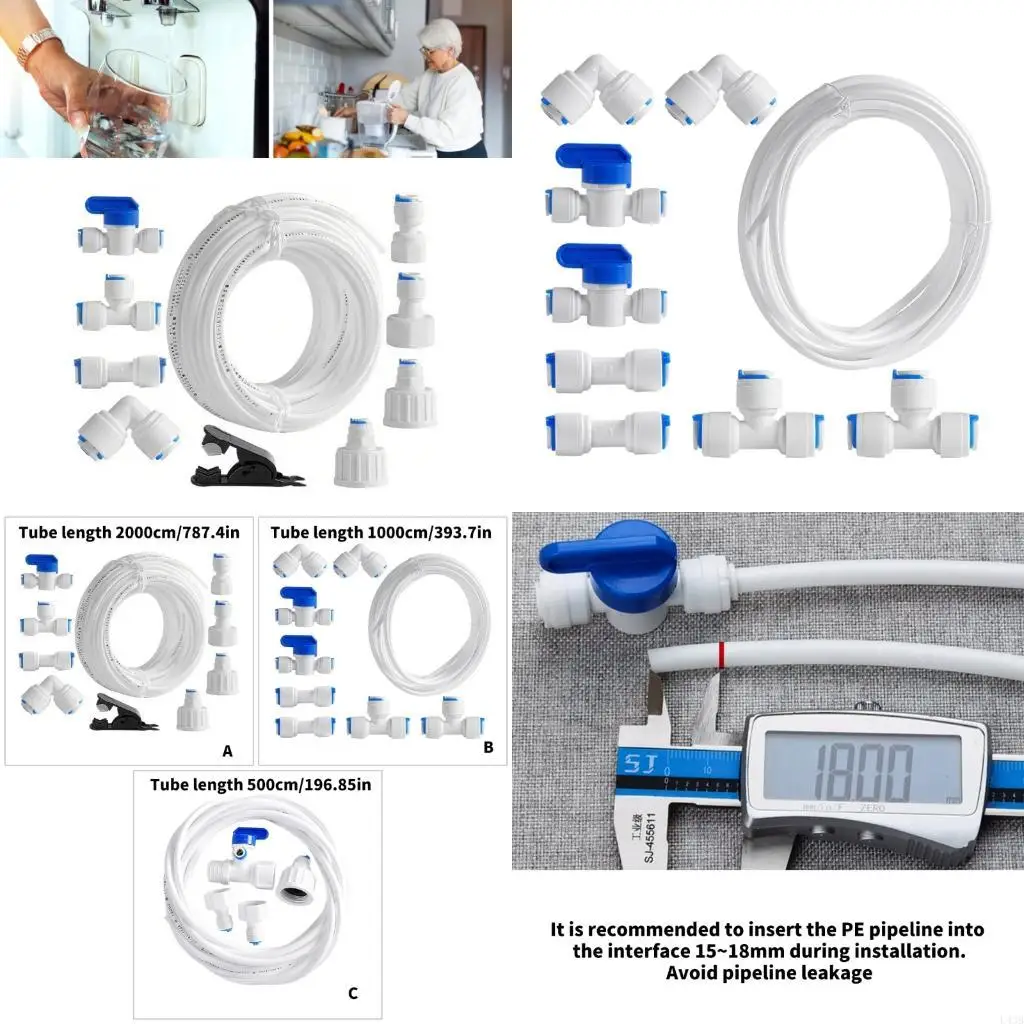 

Water Purification Fittings Assembly Refrigerator Water Pipe Universals Connection Set For Plumbing Systems Enduring L43B
