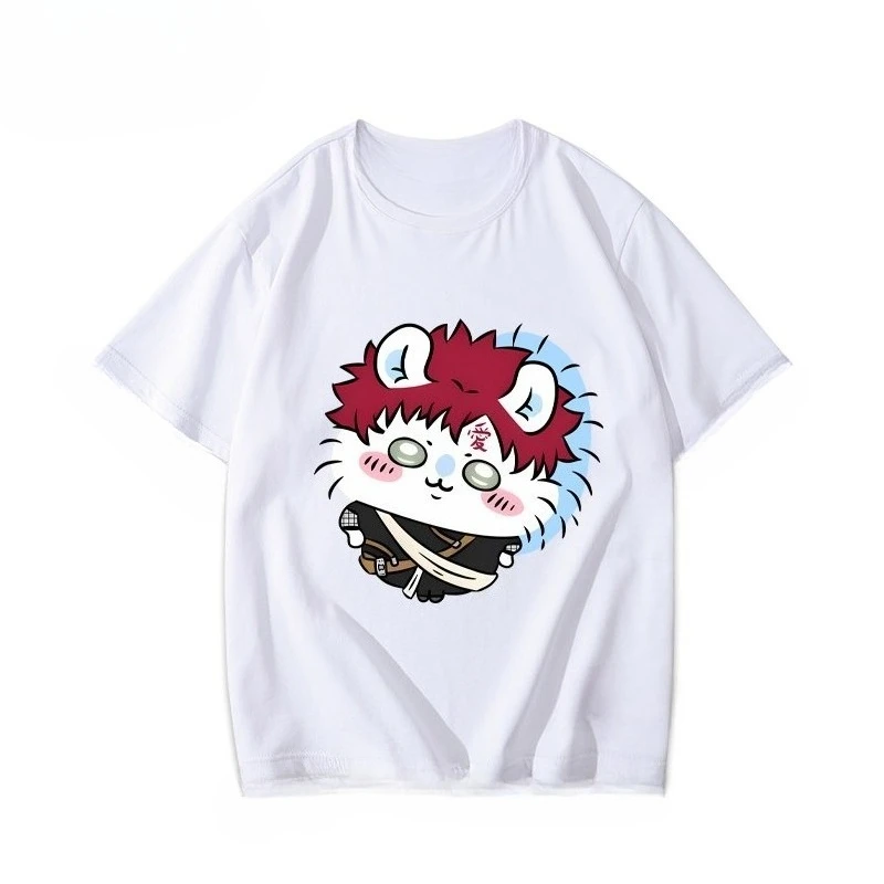Chiikawa Niedliches Cartoon-Grafik-T-Shirt, Sommer Unisex Lässiges, lockeres Kurzarm-Oberteil im Anime-Stil für den Alltag – Detail 8