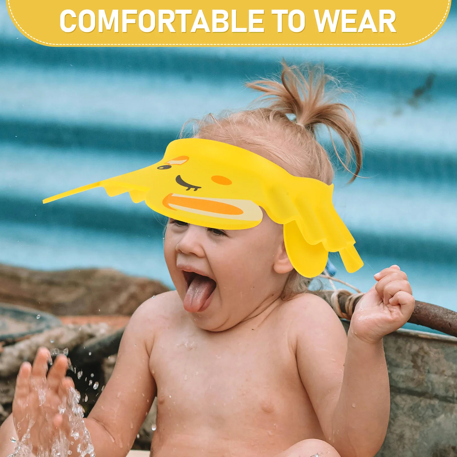 

2 шт., детский щиток для мытья волос, шапочка для душа для малышей, регулируемый размер, шапочка для ванны, защита глаз для детей, шапочка для мытья волос для детей